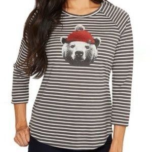 Women’s Columbia Striped Shirt w/ Bear - Medium